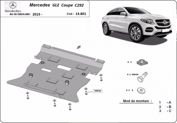 Scut motor metalic GLE Coupe C292