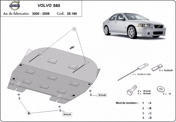 Scut motor metalic Volvo S60