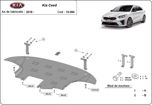 Scut motor metalic Kia Ceed 